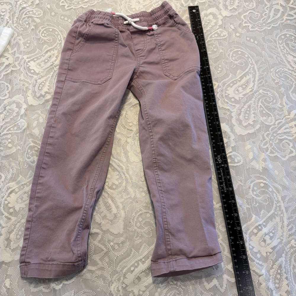 Mini Boden Kids 6Y Lavender Pull On Pants Elastic Waist Outdoor Play